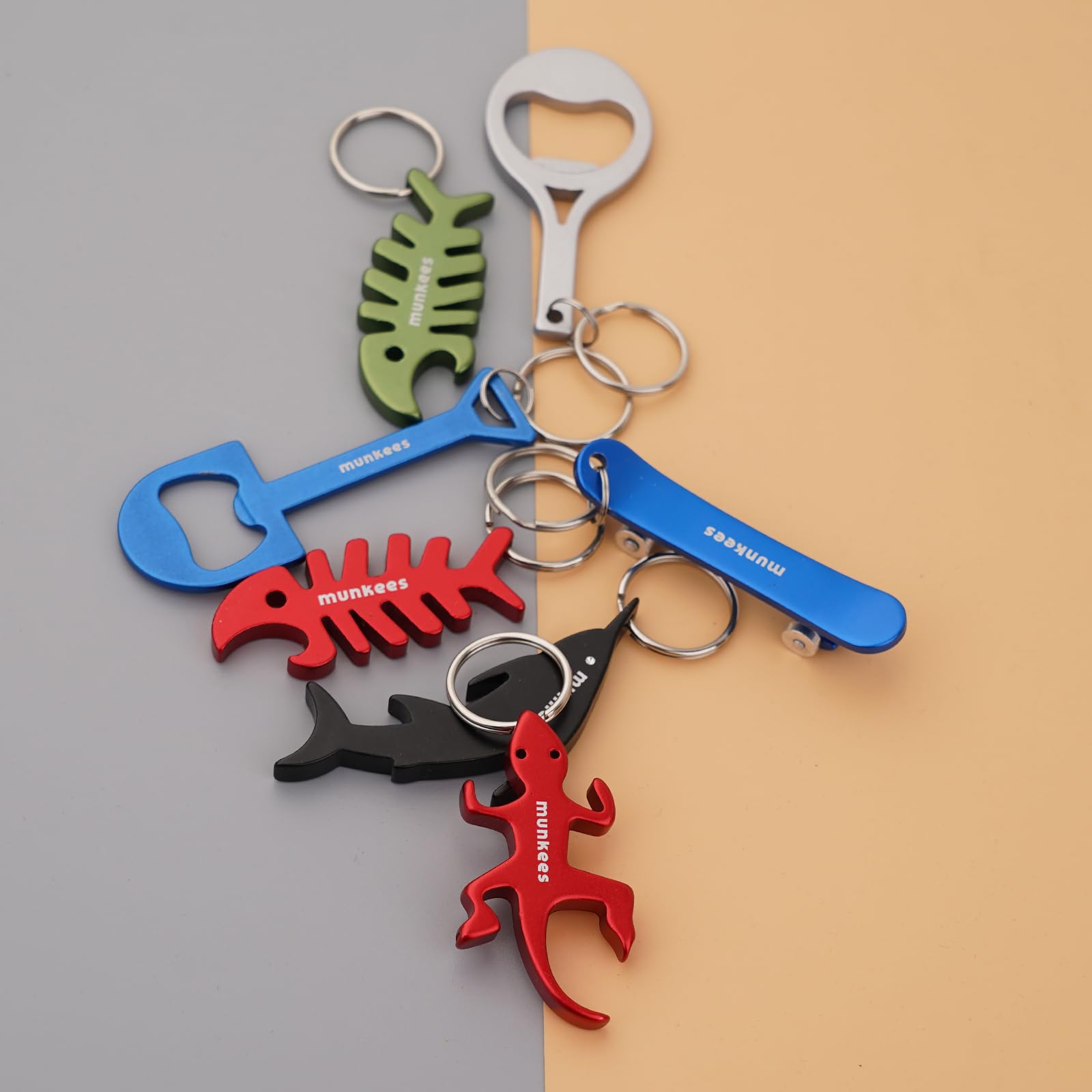 Amazon.com: munkees Lizard Bottle Opener Keychain 2 Pack Aluminium