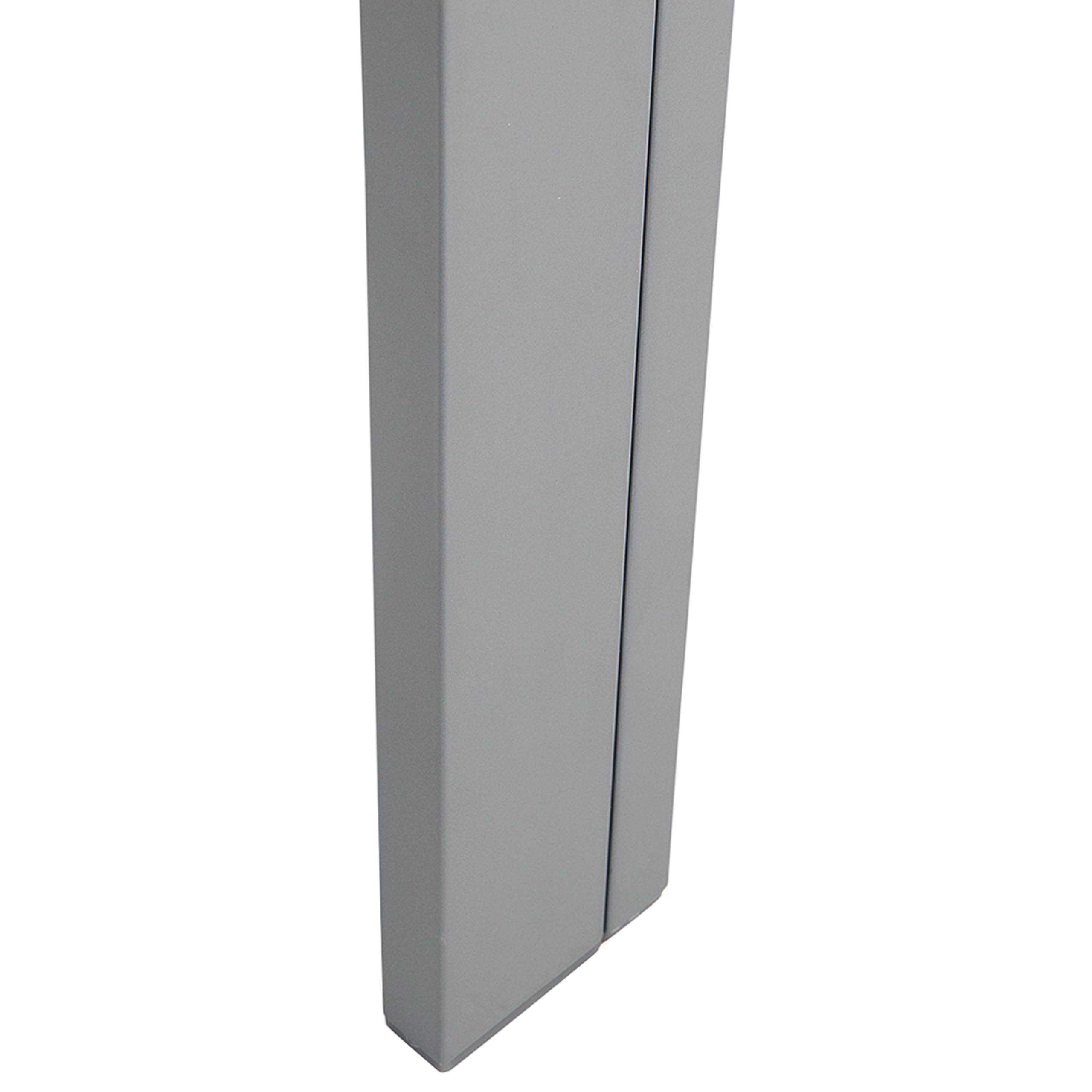 Beliani Gartentisch Esstisch Glas Schwarz für 6 Personen 160x90 cm Aluminium Catania
