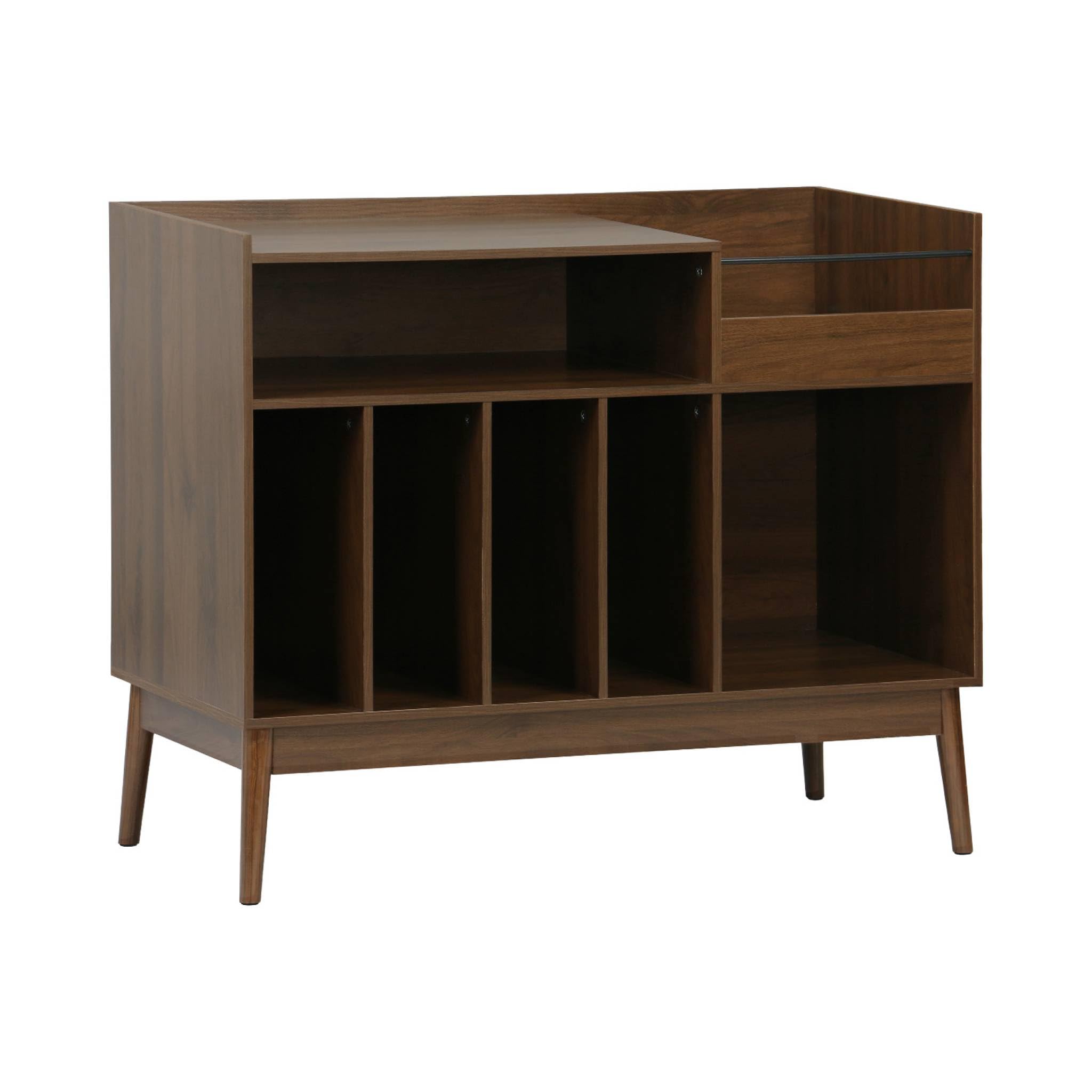 sweeek - Meuble Vinyle Vintage Effet Bois. Népal. L 100 x l 48 x H 81.5cm