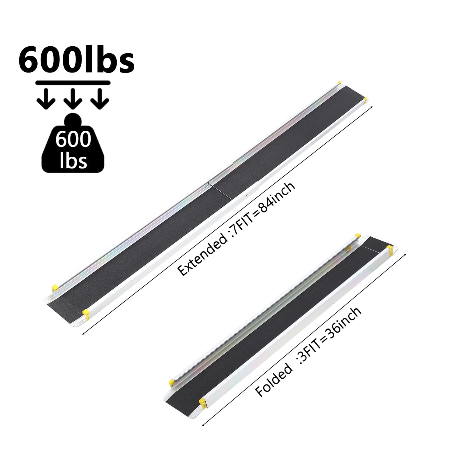 Snapklik.com : 7FT Wheelchair Ramp For Steps3 To 7 Ft Adjustable ...