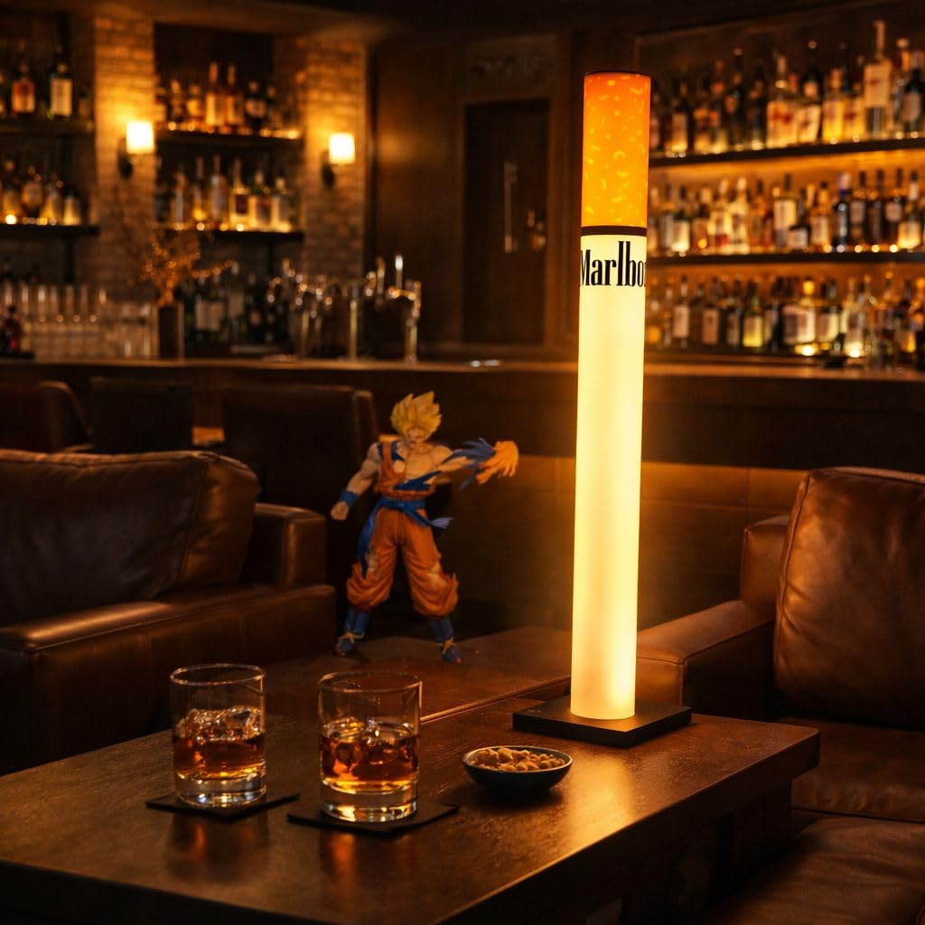 Grandeur Floor Lamp - Modern Orange & White LED Light -3