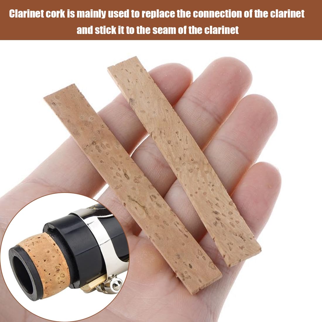 4 Pcs Tampons de Clarinette en Liège Kit de Réparation pour Entretien des Instruments à Vent