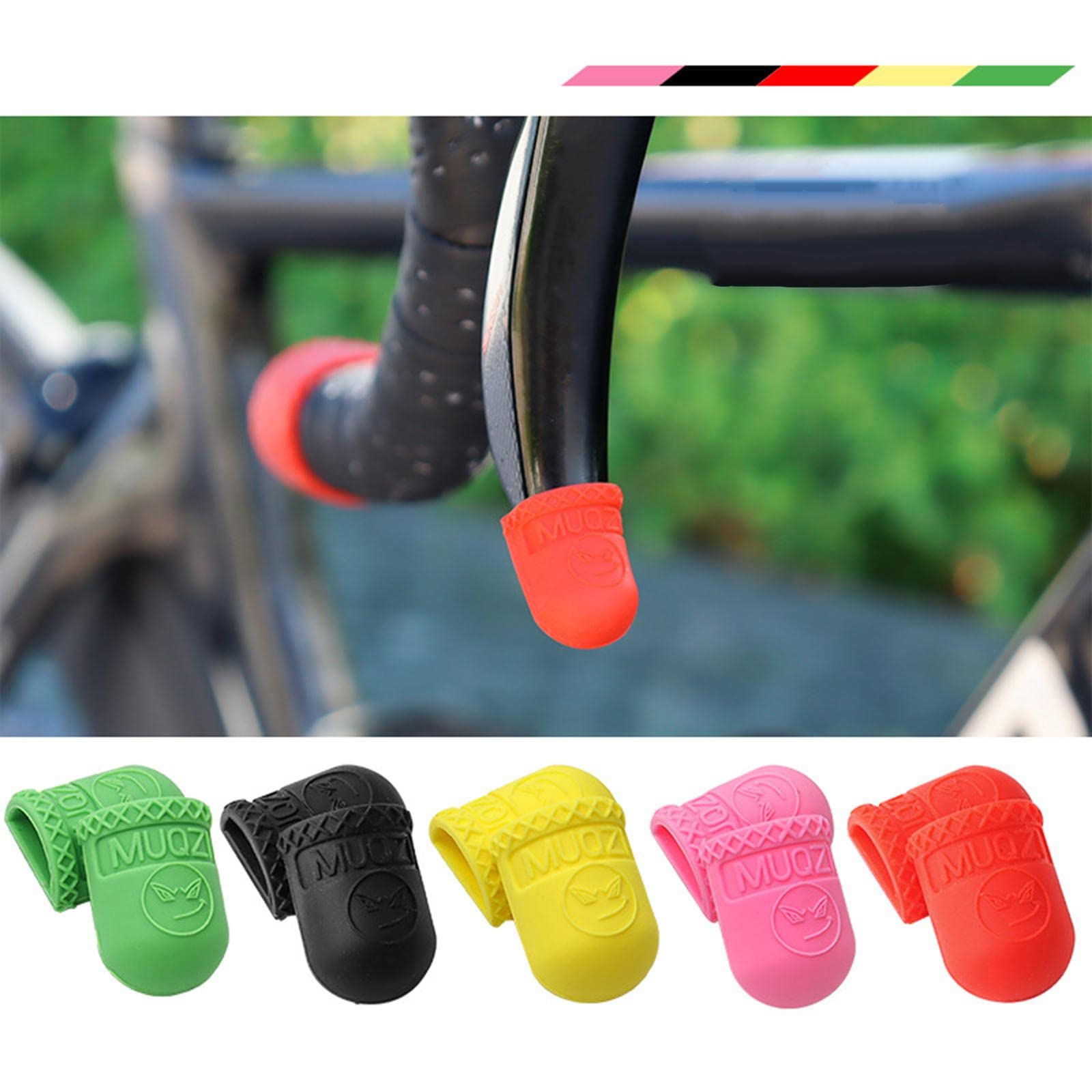 Leisurealeaneag 10 Set 1 Paar Unisex-Fahrrad-Bremshebel-Abdeckungen, Rennrad -Protektoren, schwarz, 17,5 x 13 mm Sport & Freizeit