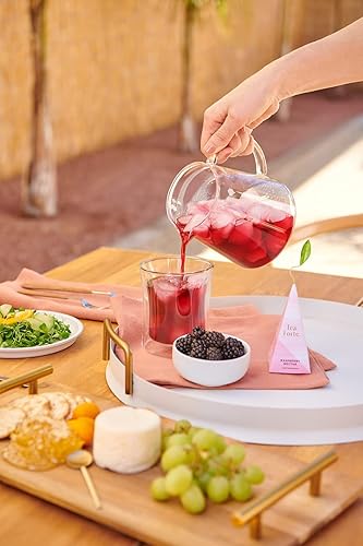 Vista 51 de Tea Forte Tea Over Ice Blue Mint Nectar - Mezcla de té helado de hierbas orgánicas sin cafeína, 5 bolsas de té con infusor piramidal hecho a mano