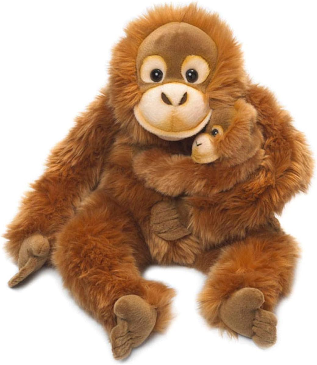WWFWWF16112 - Universal Trends Orangutan Mother with Baby 25 cm