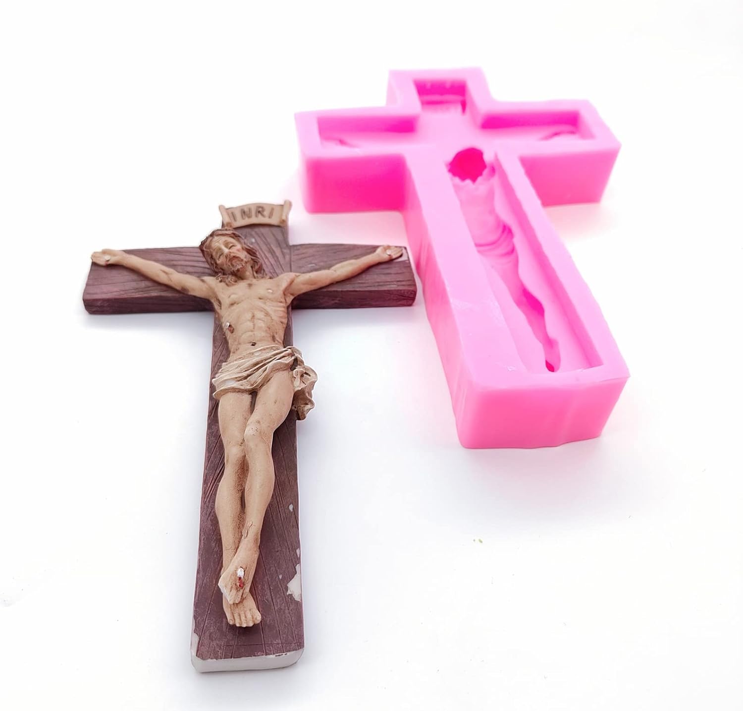Crucifix Silicone Mold Wall Hanging s-Pendant Epoxy Resin Mold Home Wall Decoration Handicraft Mould Craft Silicone