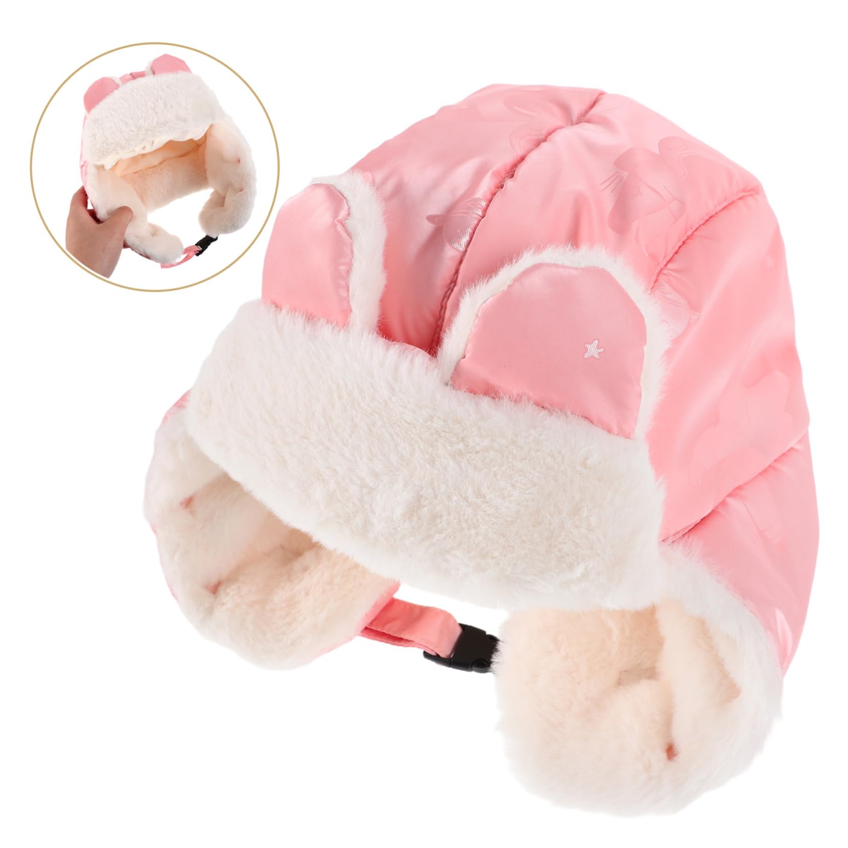 minkissy Cappello Antivento per Ragazzo con Protezione per Orecchie Design con Maschera e Adatto per attività all Invernali