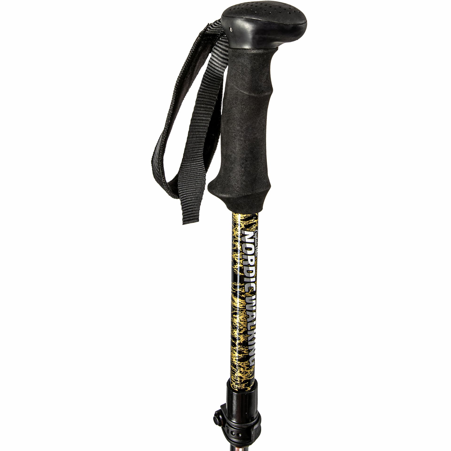 Captain Mike Bastones de trekking plegables de 3 piezas con bolsa – Bastones ajustables de marcha nórdica – Compacto, ligero y estable – Para senderismo, paseos y viajes