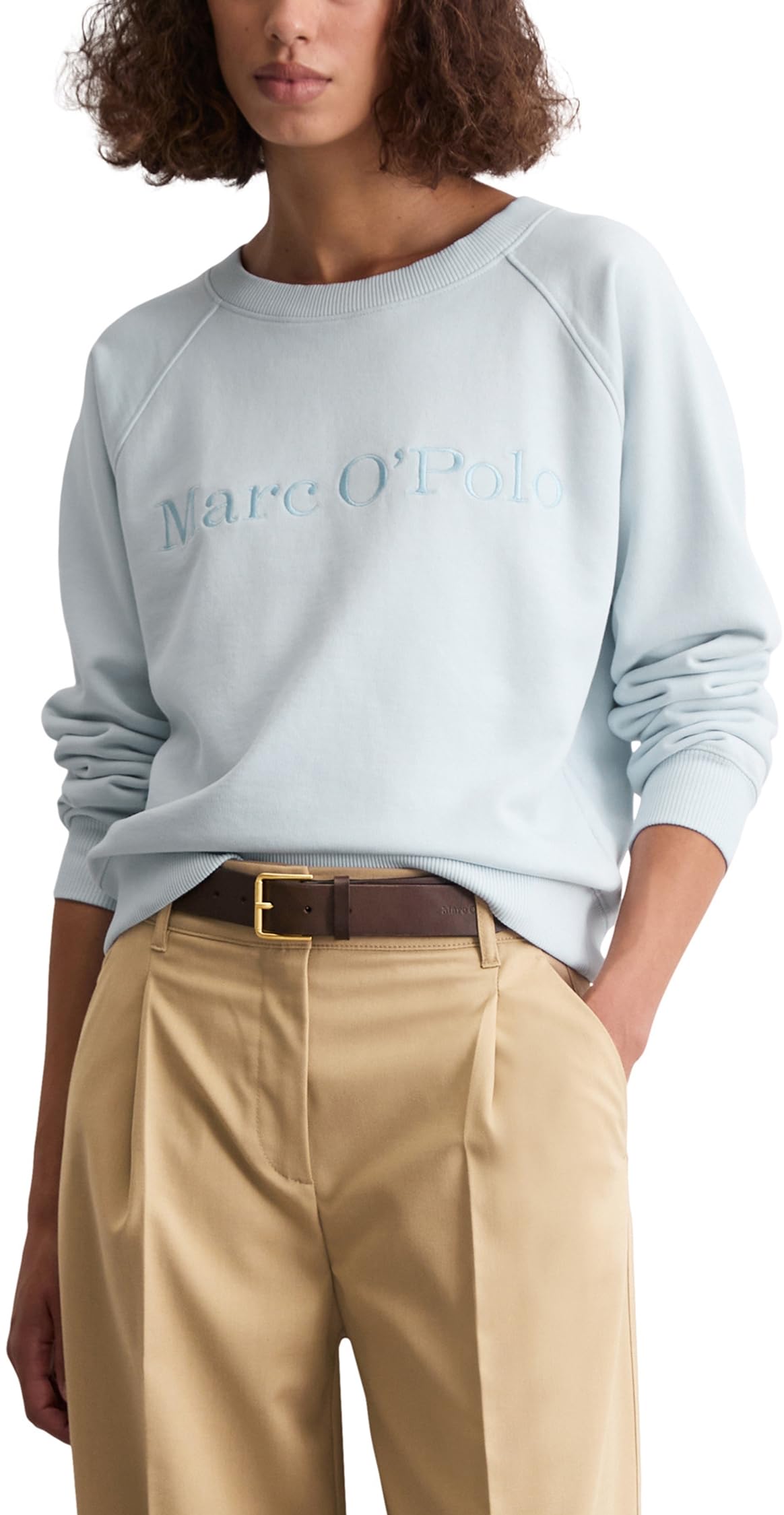 Marc OߴPolo Damen Sweatshirt aus Bio-Baumwolle mit Logo-Stickerei
