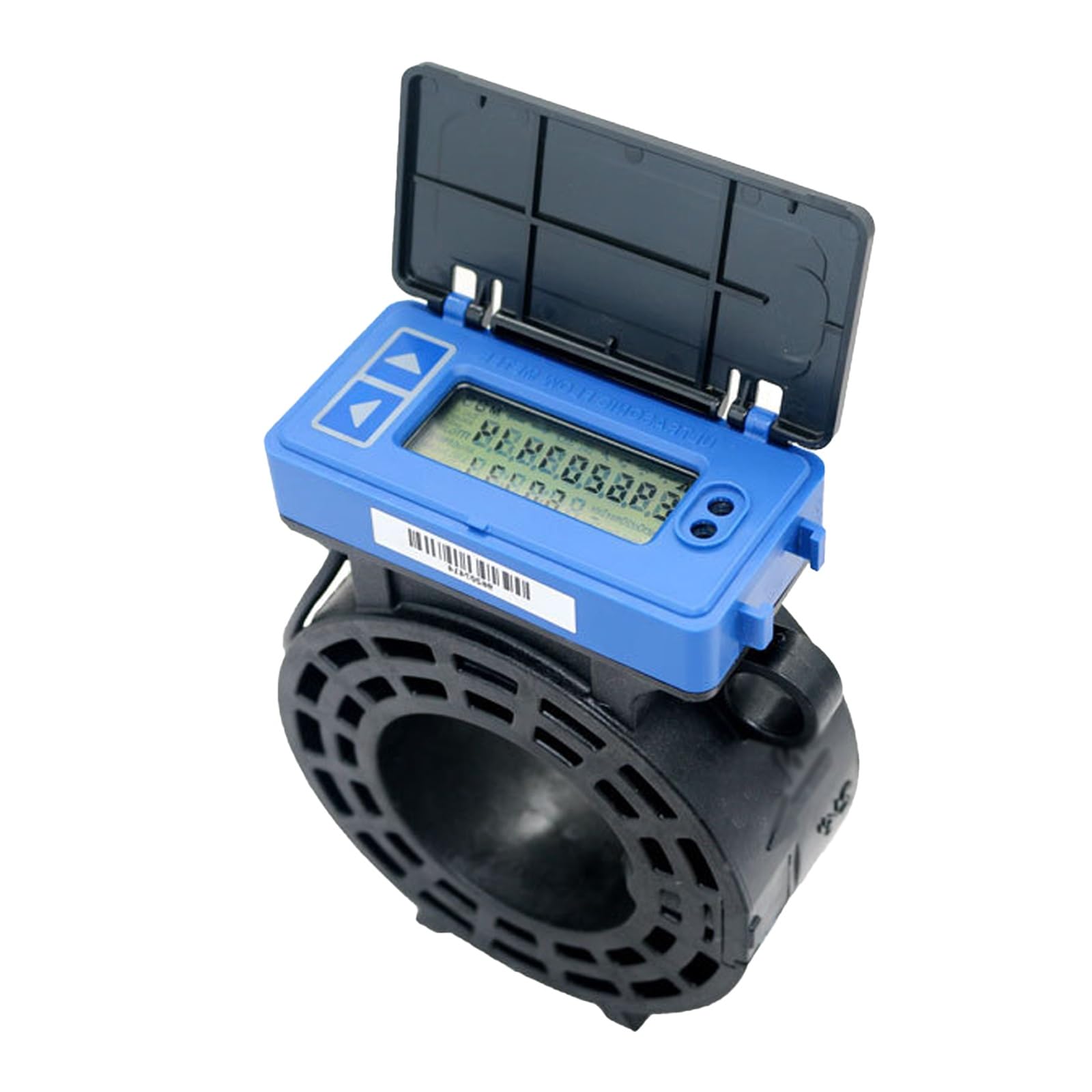 Medidor de flujo de agua ultrasónico con pantalla LCD, protección IP68 para riego agrícola y gestión de jardines