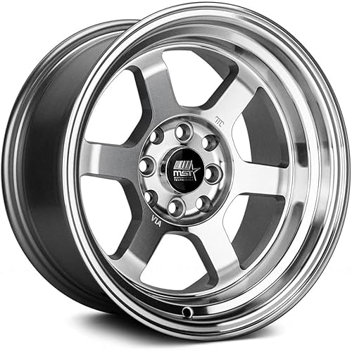 MST Time Attack 16x8 Wheels - Bolt Pattern 4X100 20mm Offset (Machined) – Must-Have Car Accessories (4 Units)