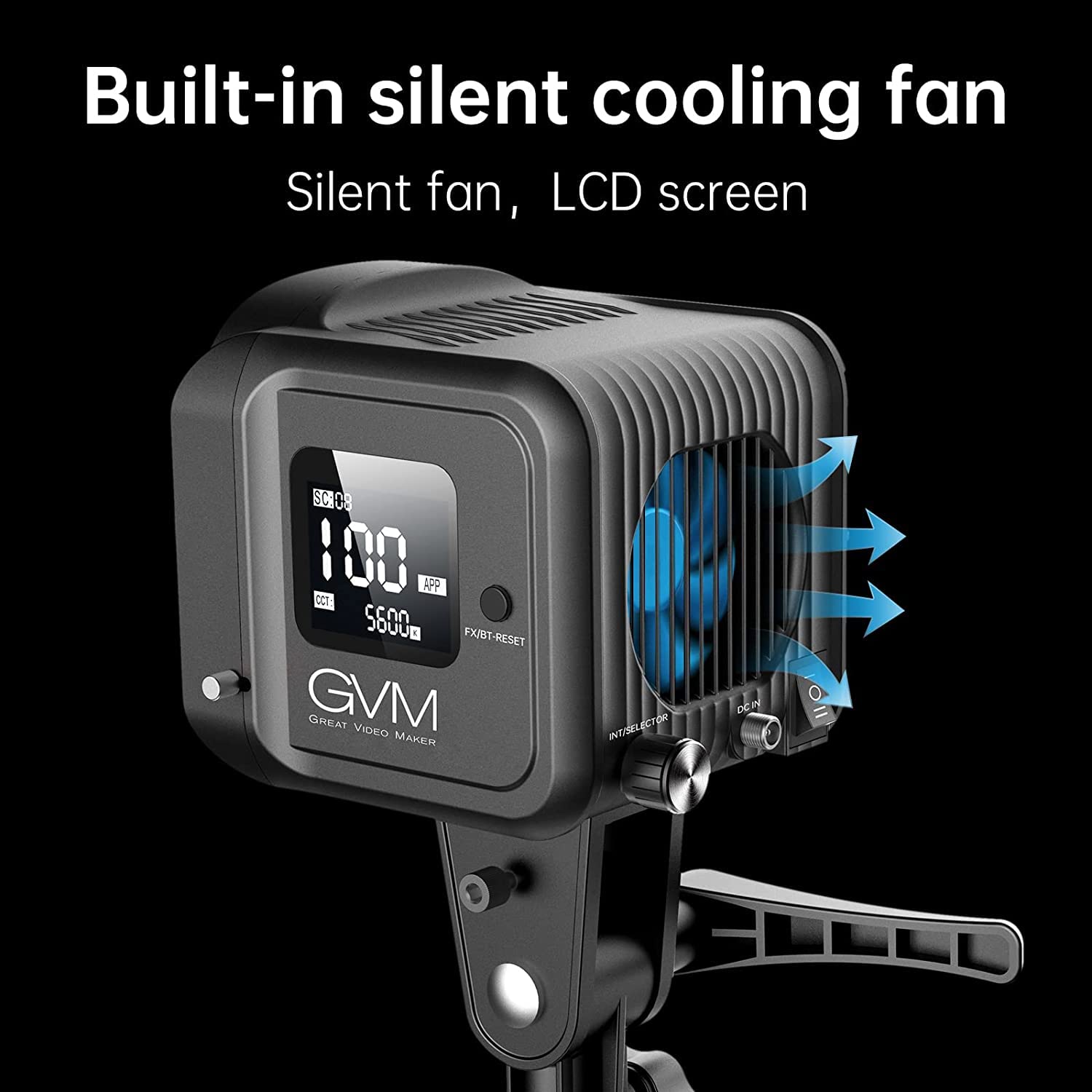 GVM LED Videoleuchte mit Softbox, 80W COB Videolicht Studiolicht mit Stativ, Bi-Color 2700K-7500K Fotografie Dauerlicht für Studio Film Streaming, 44100lux/0.5m CRI97+ 8 Licht Effekte APP Steuerung
