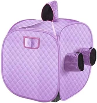 Sauna Portable Folding Steam Sauna Spa Tent Box with Steamer for 1 or 2 Person Weight Loss Full Body Slimming Home Indoor Two-person-Purple