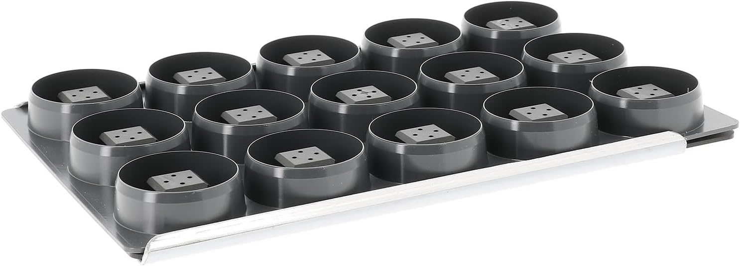 Mallard Ferriere 15-Cavity Tartlet Cutter and Baking Pan with 15 Square Cavities 28 Millimeters x 28 Millimeters x 18 Millimeters High