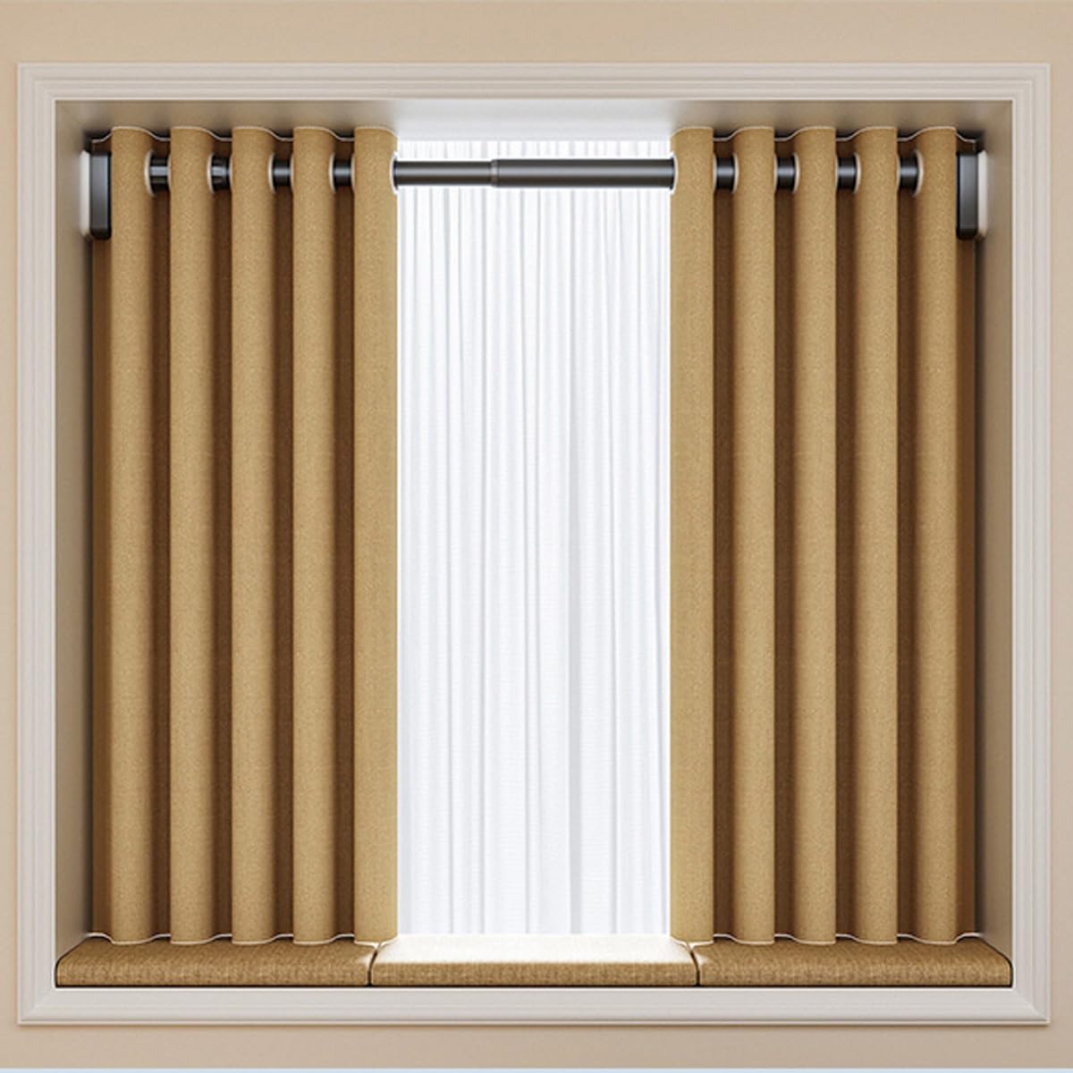 40-500cm Barra De Cortina De Ducha Extensible, Barra Telescópica De Acero Inoxidable, Barra De Cortina De Ducha Extensible Sin Taladro Para Baño, Armario(Negro,360-450cm)