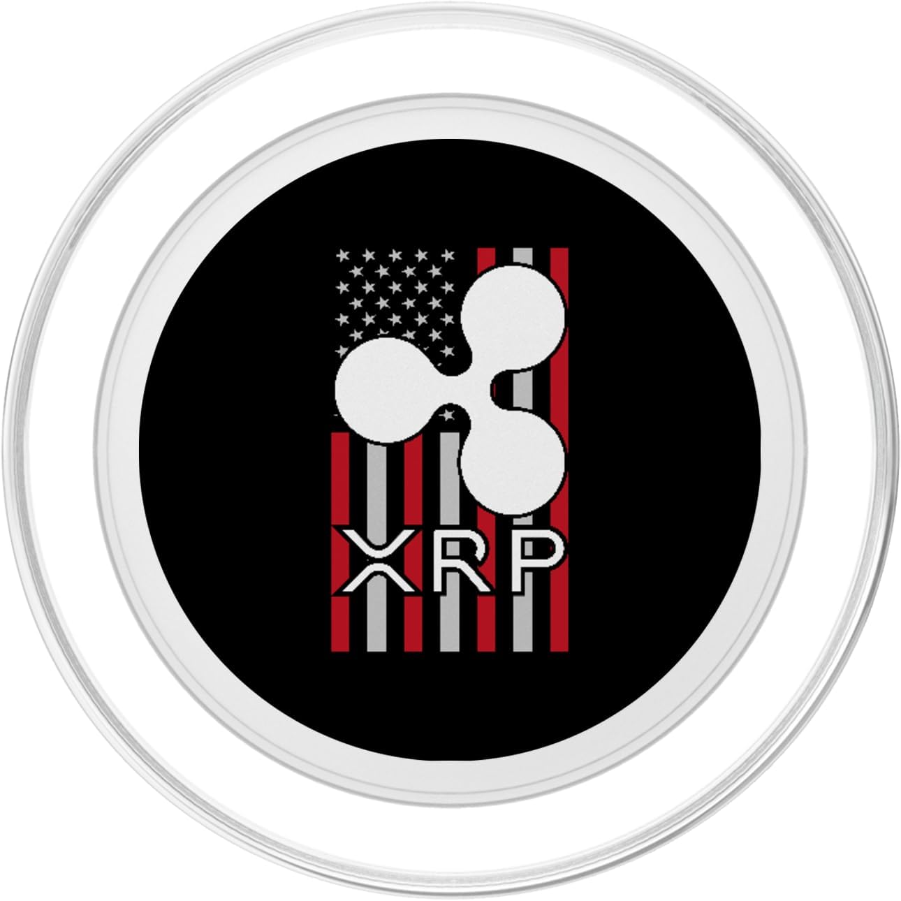Crypto Currency XRP Ripple Internet Money American Flag PopSockets MagSafe PopGrip for iPhone