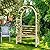 Giantex 81in Garden Arch with 2-Person Bench, Wooden Garden Arbor Archway Trellis for Climbing Plants, Outdoor Wedding Arches Patio Trellis Pergola for Ceremony Party Lawn Backyard, Load 543 lbs