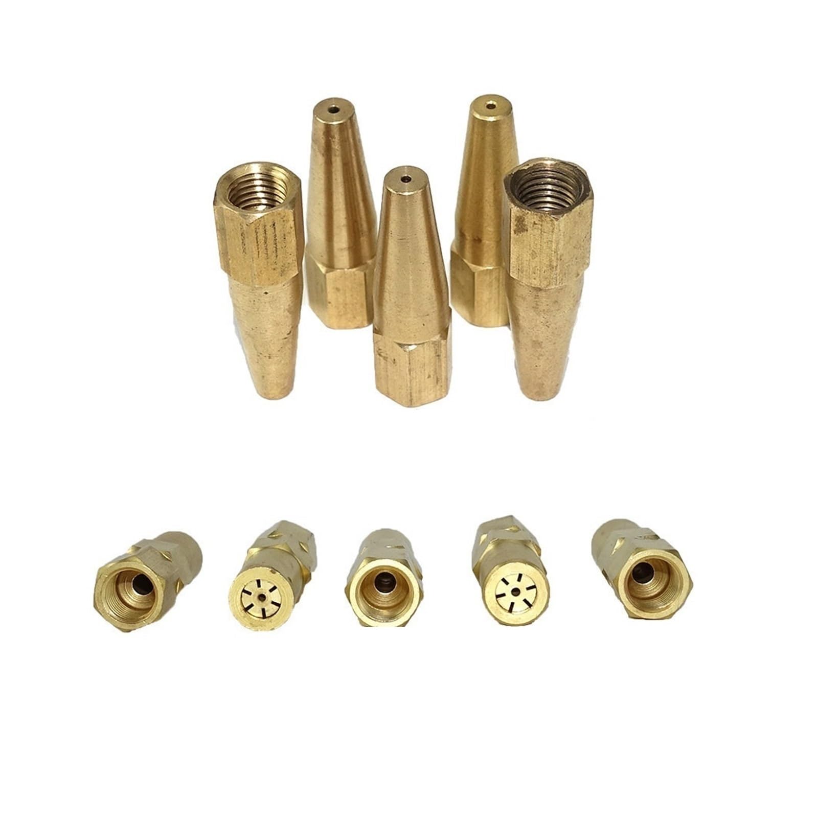 xuyuyan 5pcs Welding Tip Oxygen Propane Gas Acetylene M8 for H01-6 Welding Torch Nozzle(Propane Version)