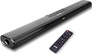 Sound Bar, Sound Bar for TV, Soundbar with Built-in Subwoofer, Wired & Wireless Bluetooth 5.0 Speaker for TV, HDMI/Optical/Aux/USB Input, Wall Mountable, Surround Sound System for TV & Home Theater …