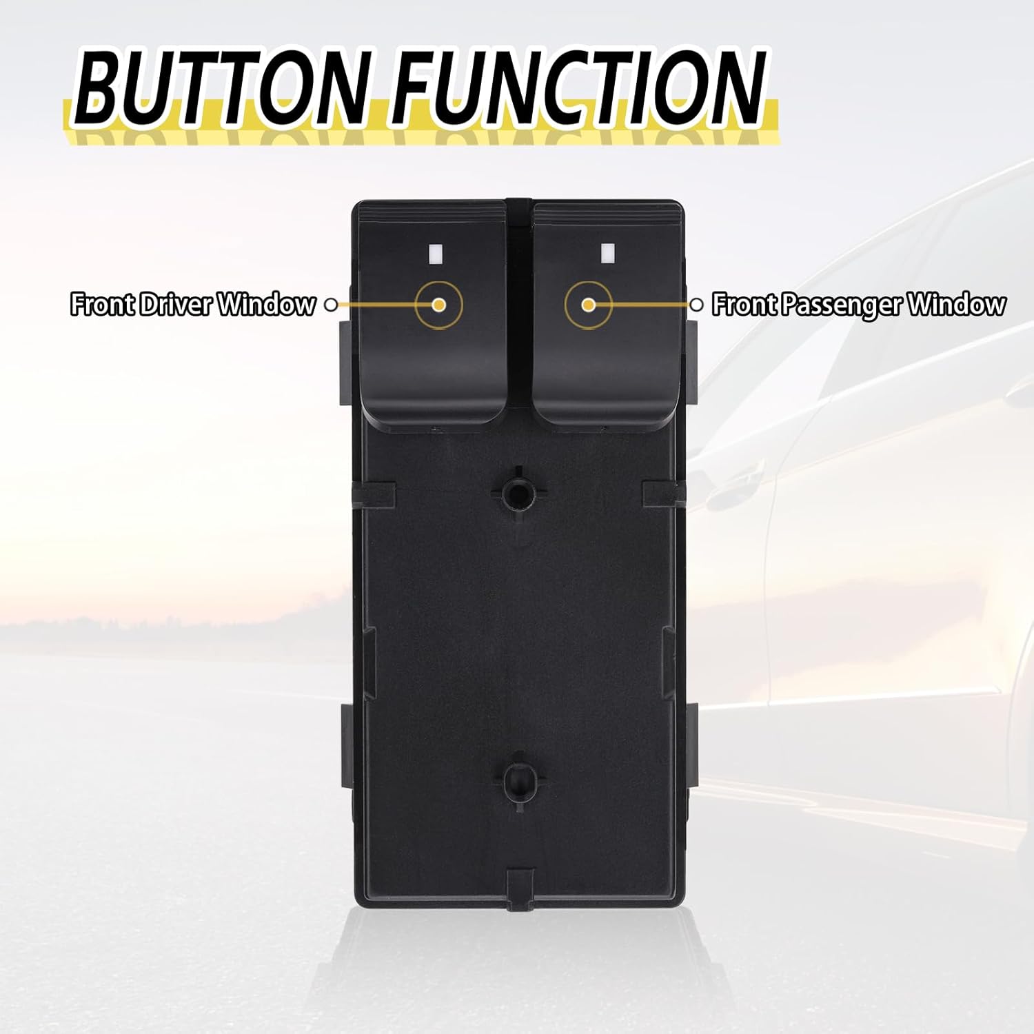 Vurkcy Front Left Driver Side 2 Door Power Window Switch Control Button Compatible with 2007-2019 Chevy Chevrolet HHR Silverado GMC Sierra 1500 2500 HD 3500 HD Replaces OEM 20945132 15838831