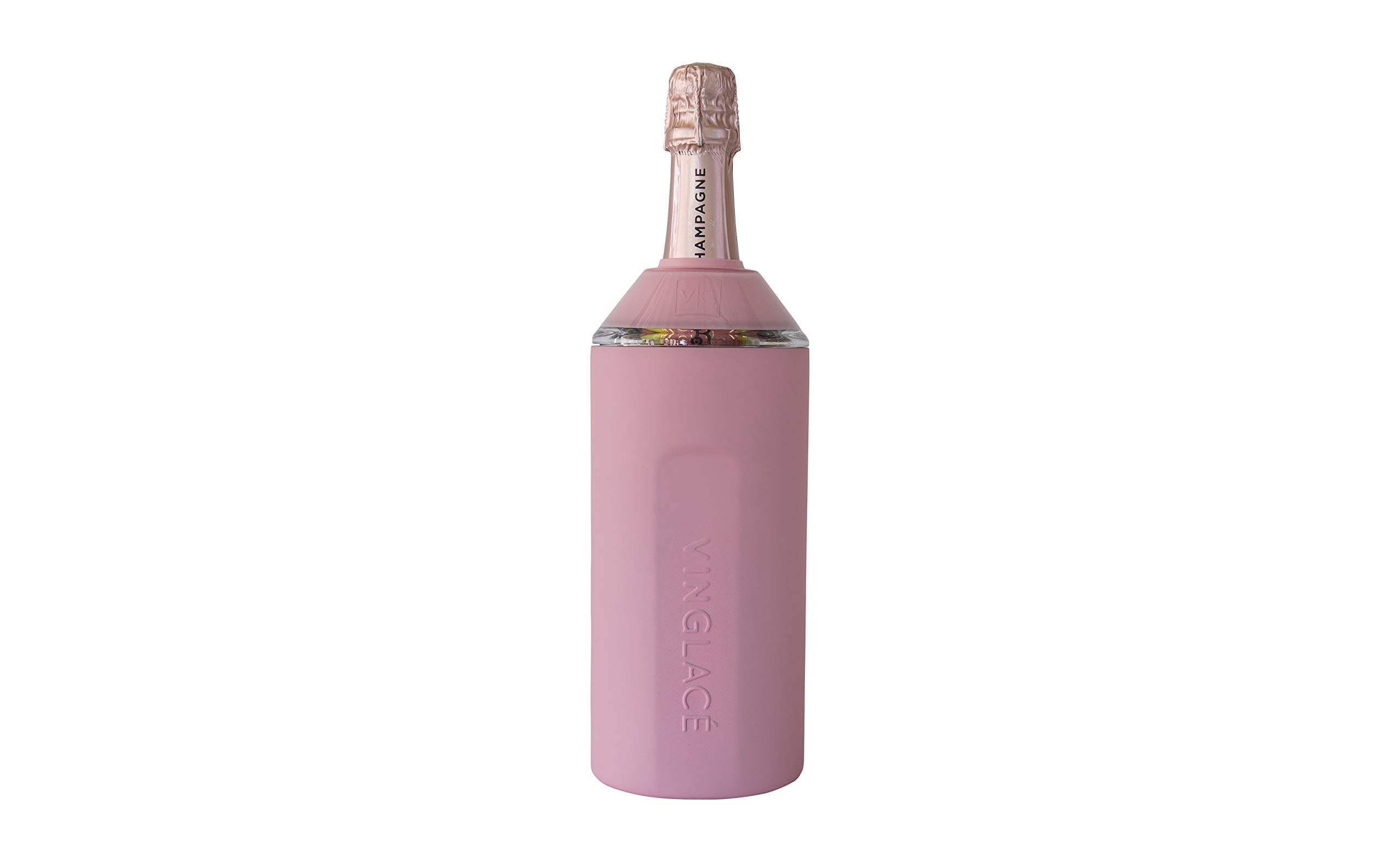 VinglacéWine Bottle Chiller- Portable Champagne Insulator- Stainless Steel Wine Cooler Sleeve, Rose
