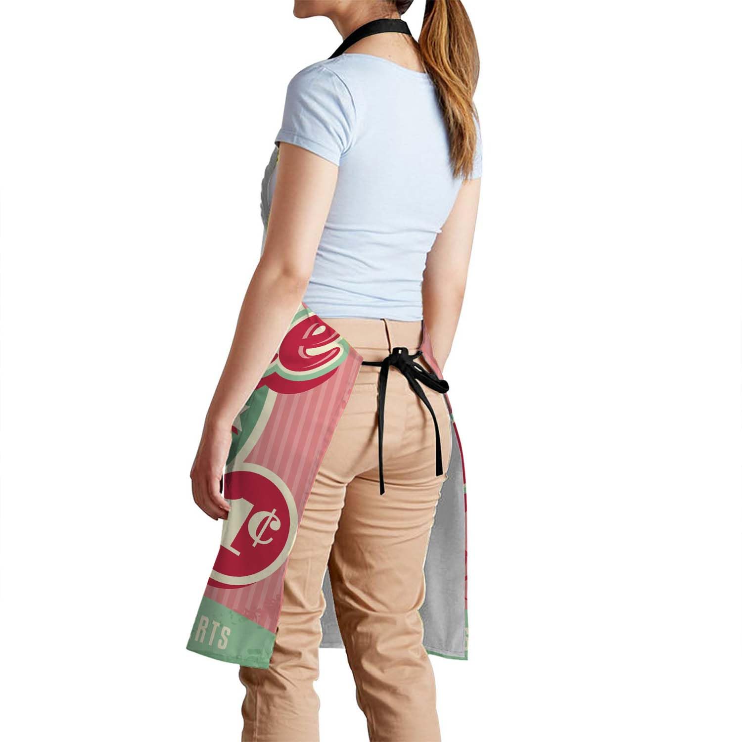 Smooffly Vintage Poster Template for Bubble Gum Apron Adjustable Apron Cooking Kitchen Chef Women Men Aprons for Home Kitchen Restaurant - Image 3