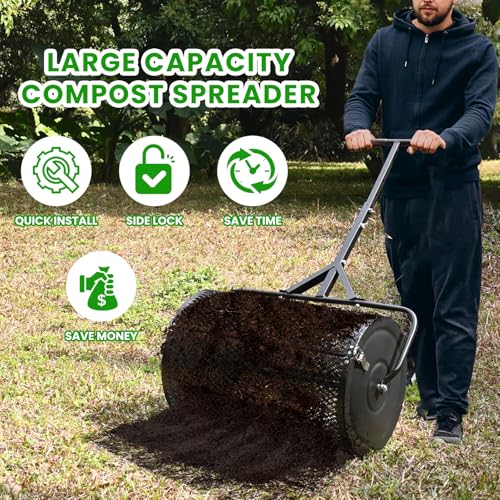 Rastrillo para compost y musgo de turba de 24 pulgadas miniatura 6