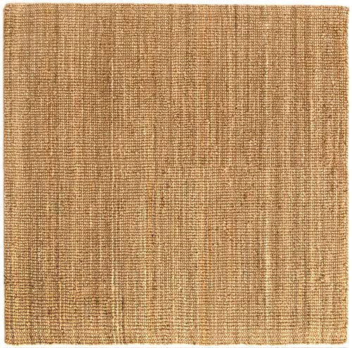 HAMID Alfombra Yute Kerala - Alfombra 100% Fibra de Yute (Natural, 200x200cm)