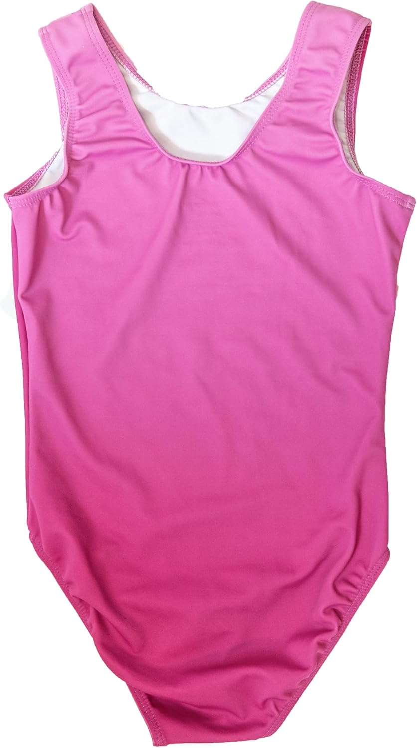 Destira Decadence Gymnastics Leotard For Girls, Raspberry Pink Tank With Dazzling Crystals - GIRLS/CHILD Sizes - Image 2