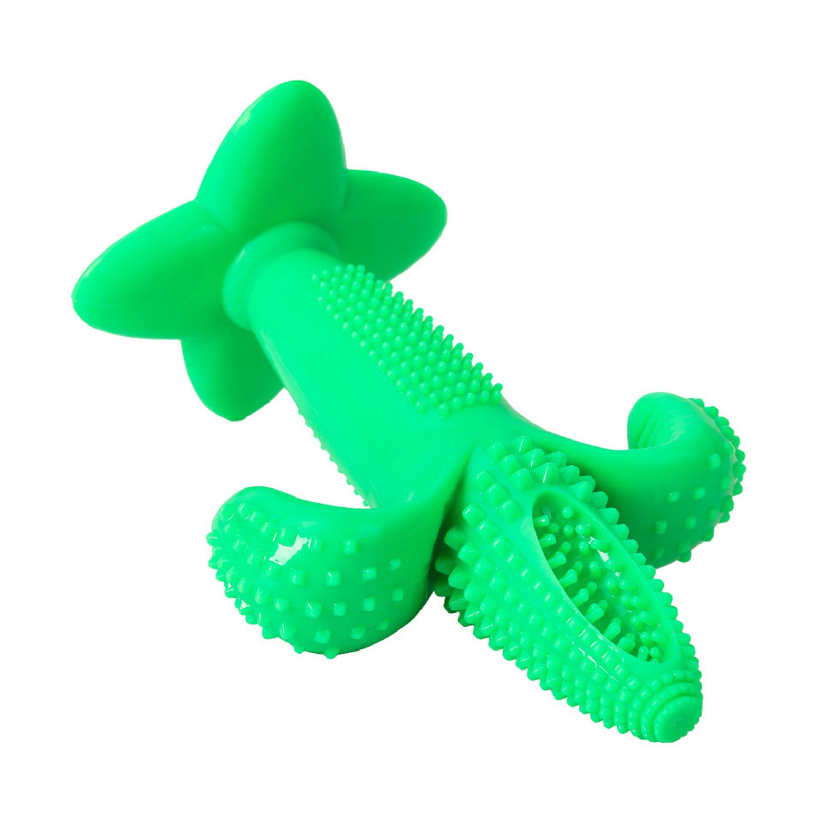 Corn Shaped Dog Chew Toy, T P R Teeth Grinding Plaything for Aggressive Chewers, Interactive Anxiety Relief Pet Toy for Boredom (Green)