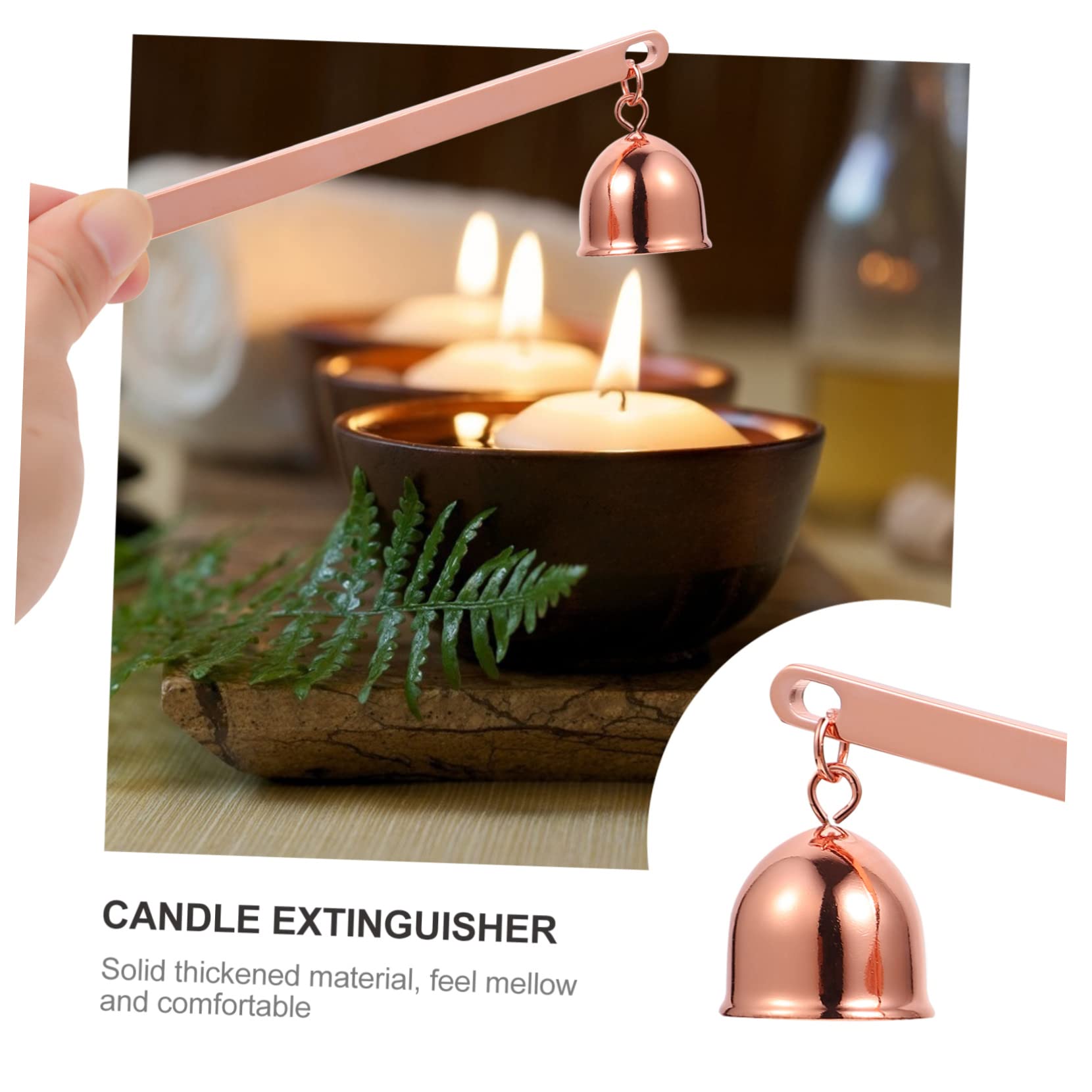 IMIKEYA 3stücke Edelstahl Kerzenauslöscher Mit Langem Griff Vintage Design Für Hochzeiten Partys Und Zuhause Zum Sicheren Löschen Von Kerzenflammen Langlebig Und Stilvoll Roségold