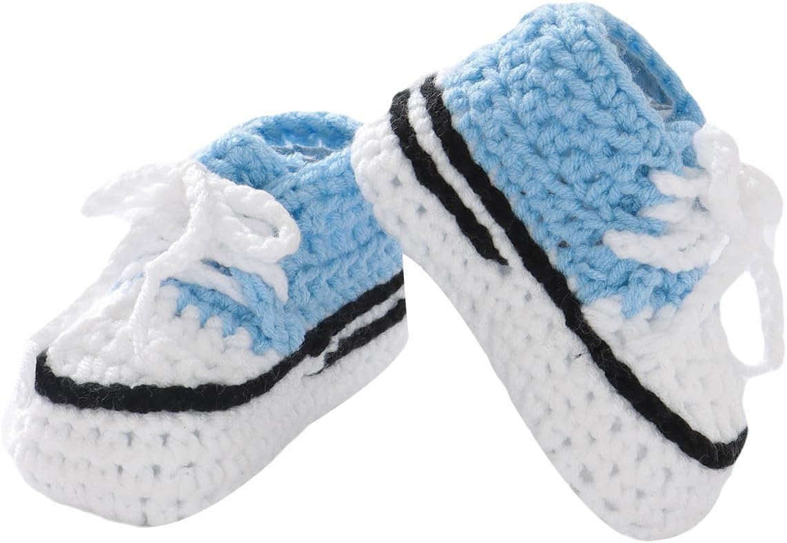 Baby Booties Crochet Hand Knitting Shoes Infant Sneakerheads