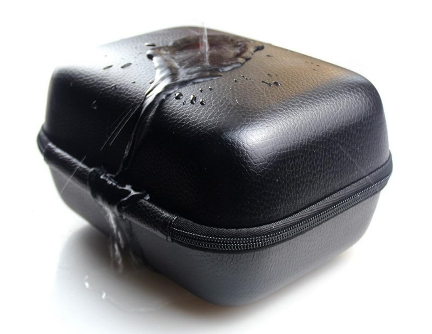 KUNANG Fishing Reel Bag, Portable Waterproof Hard EVA Case for Tackle Storage Spinning Pouch, Black - Image 3