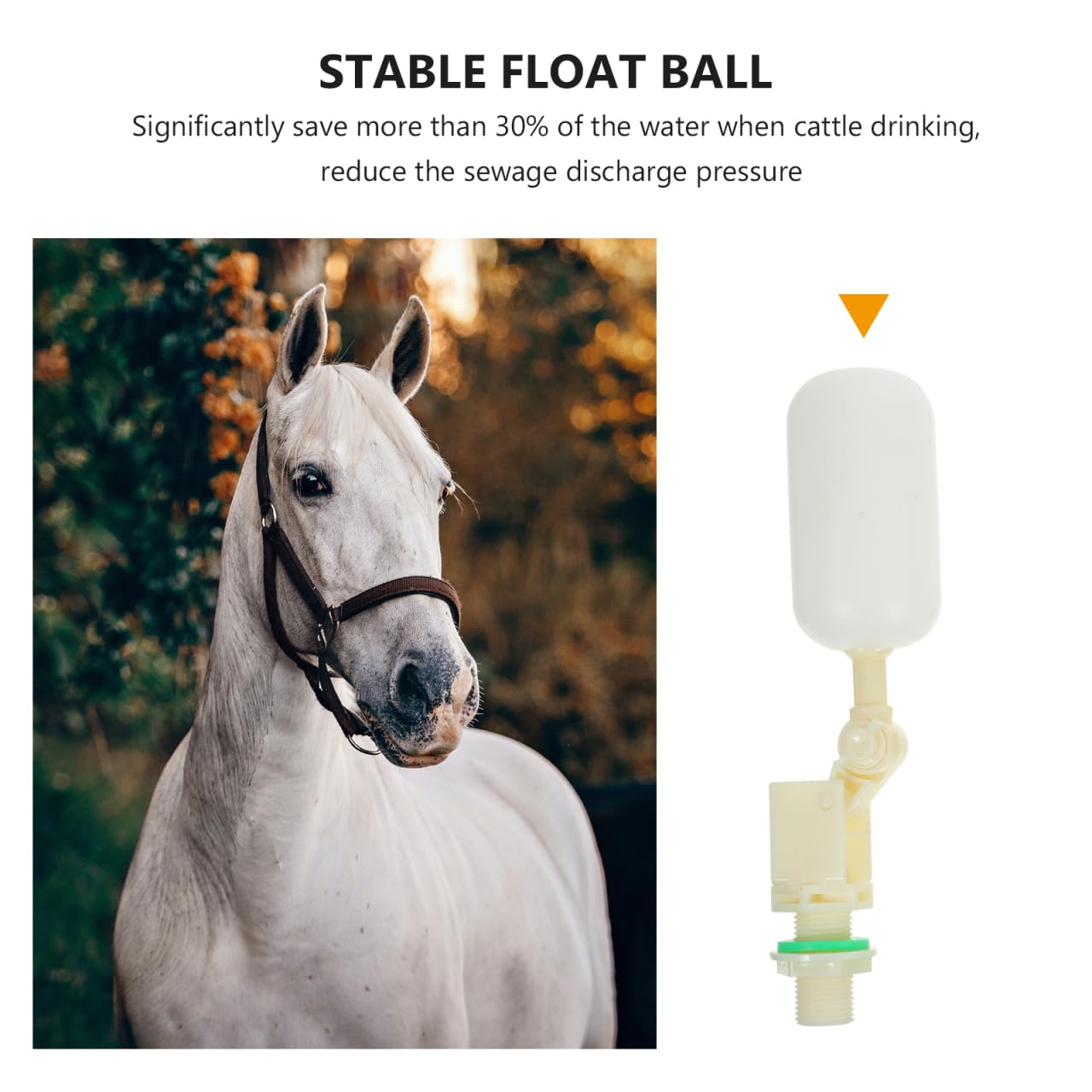 POPETPOP 2 unids Válvula de Flotador de Acero Inoxidable Abrevadero Automático Tazón Ganado de Caballo Cerdo Ovejas Perro A través de Agua