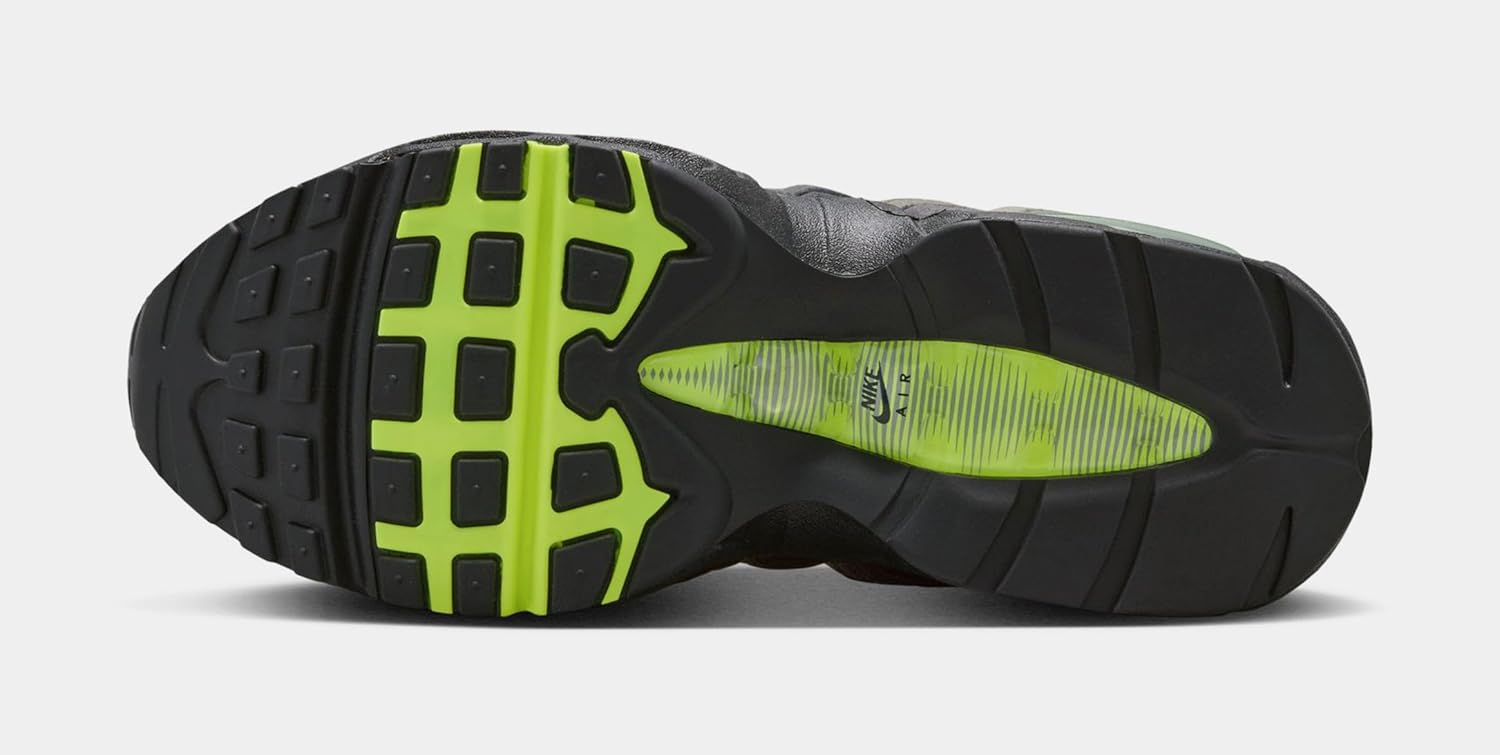 Nike Air Max 95 Big Bubble Neon Grade School Running Shoes (Black/Neon Yellow/Anthracite/Light Graphite)