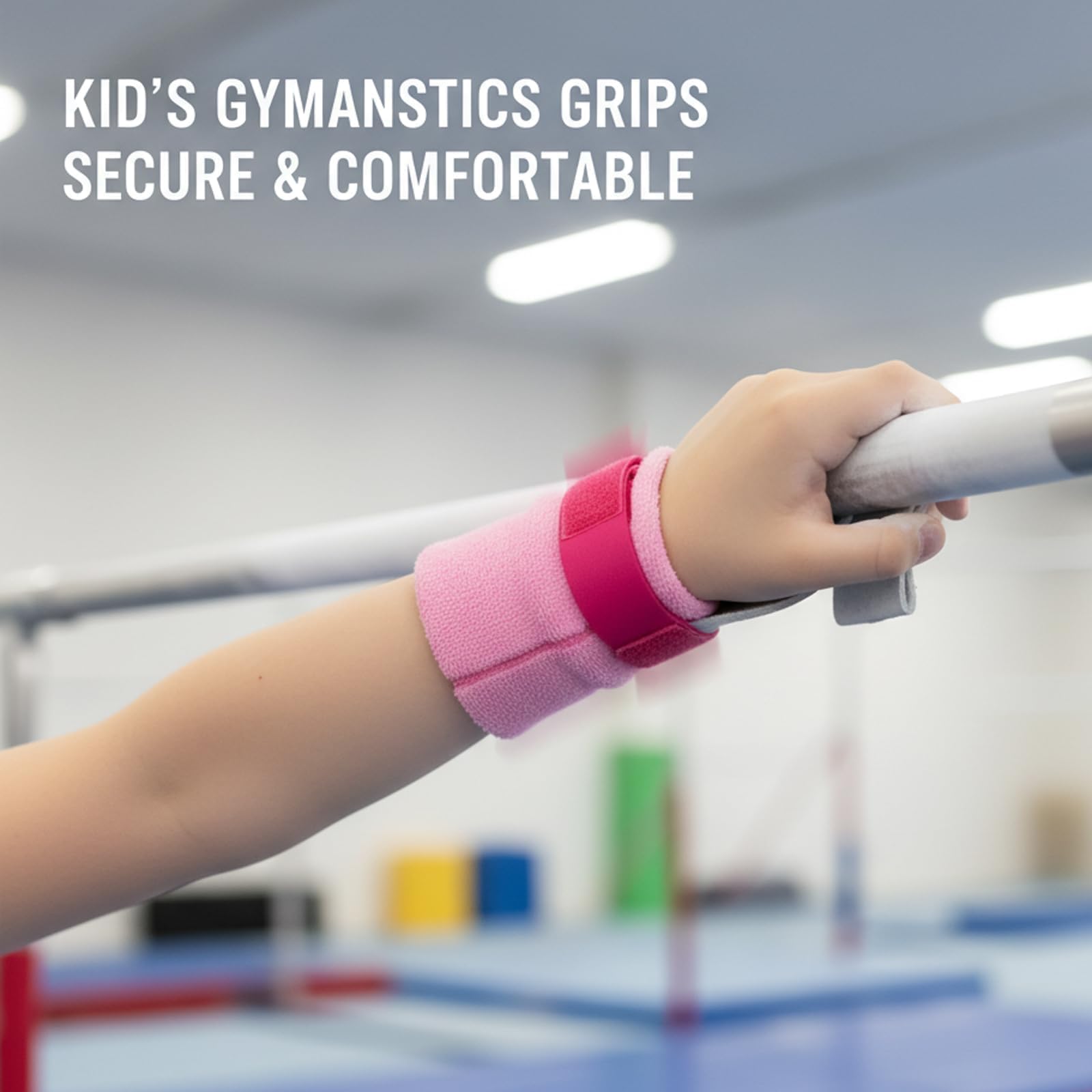 ikBrtaiay 1 muñequera + 1 par de empuñaduras de Gimnasia para niñas, jóvenes, niños, calleras Agarraderas de Entrenamiento para Mano, Palma y Muñeca - Accesorios Deportivos y de Fitness — view 7