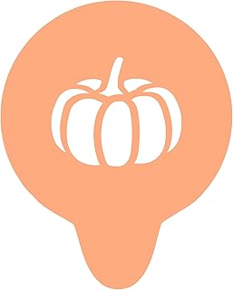 Pumpkin Stencil. Orange Acrylic Reusable Coffee Cappuccino Cocktail Cupcake Cake Art Stencil