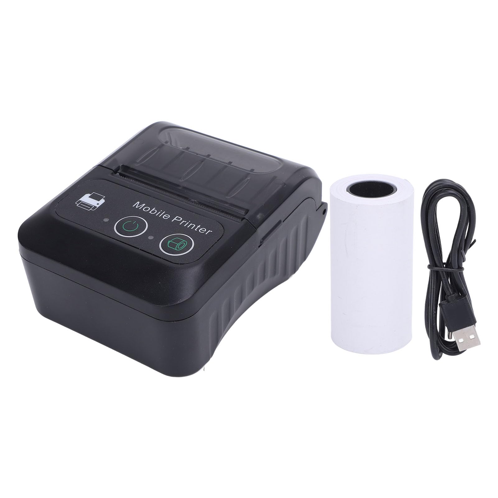 Jectse Bluetooth-Thermo-Belegdrucker, 58-Mm-POS-Drucker, 50 Bis 80 Mm Druckgeschwindigkeit Thermodrucker mit USB-Seriell-Ethernet, für Android, für Wins-Systeme