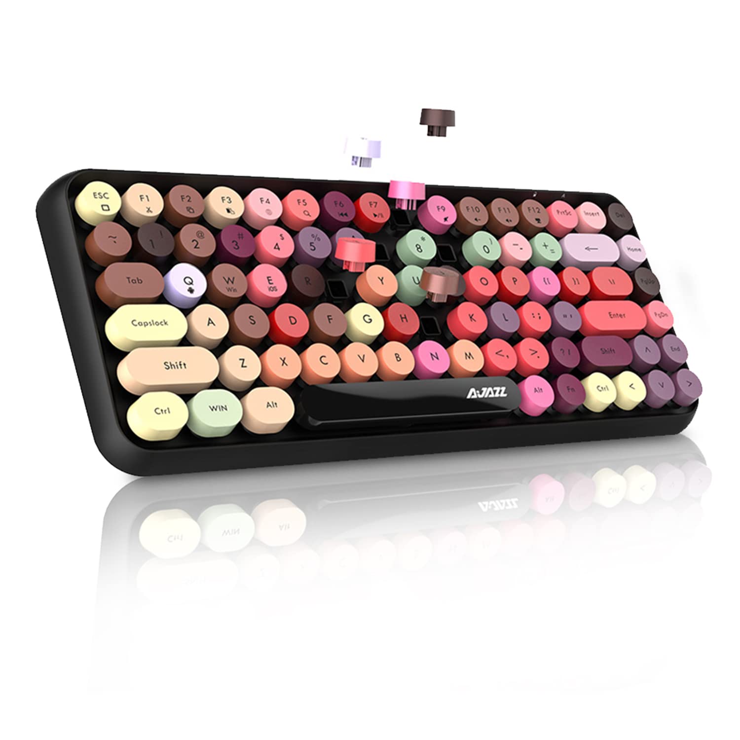 Buy FELiCON 308i Retro Wireless Keyboard, Bluetooth Silent Cute