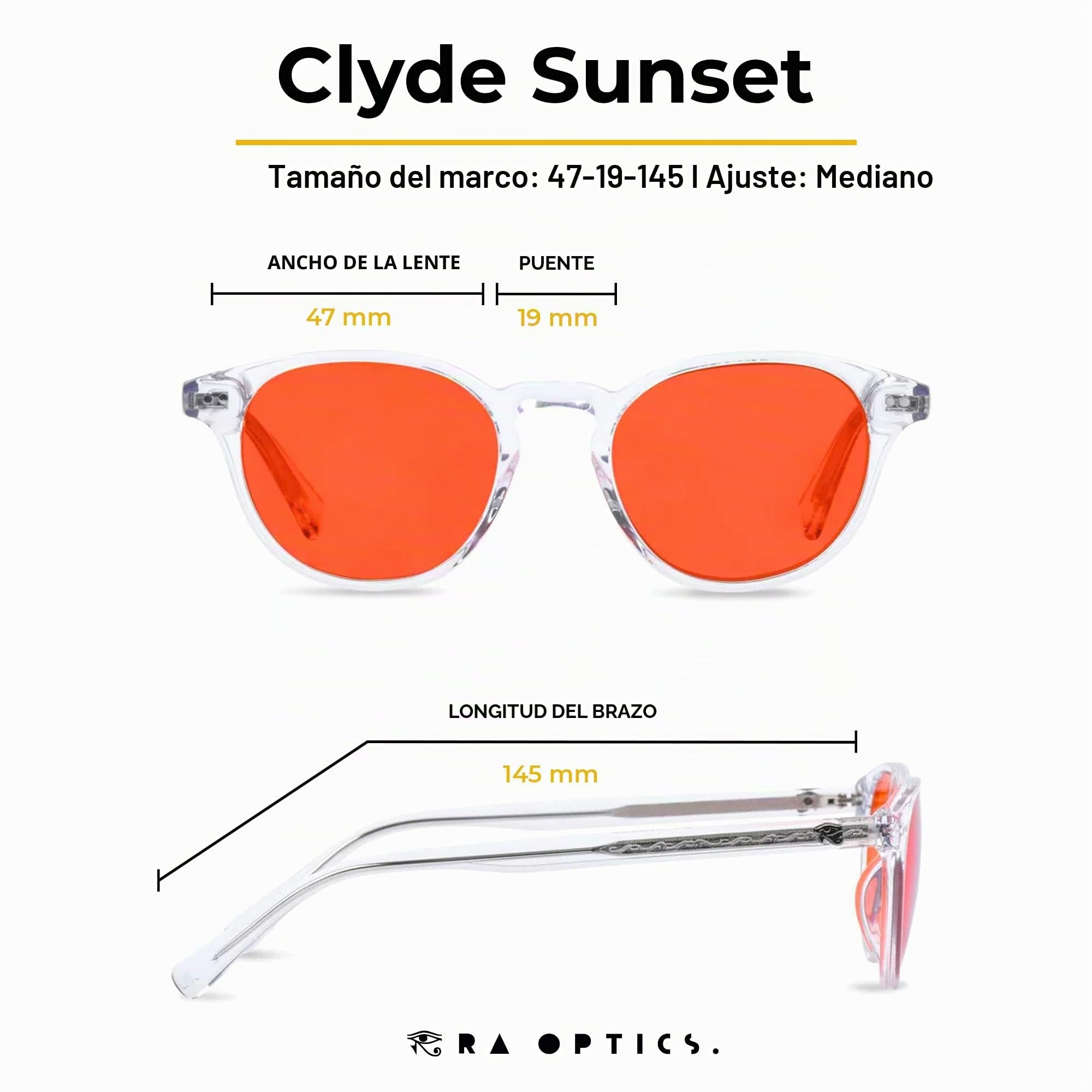 Ra Optics Gafas de Bloqueo de Luz Azul Contemporáneo con Lentes Naranja para Adultos Unisex
