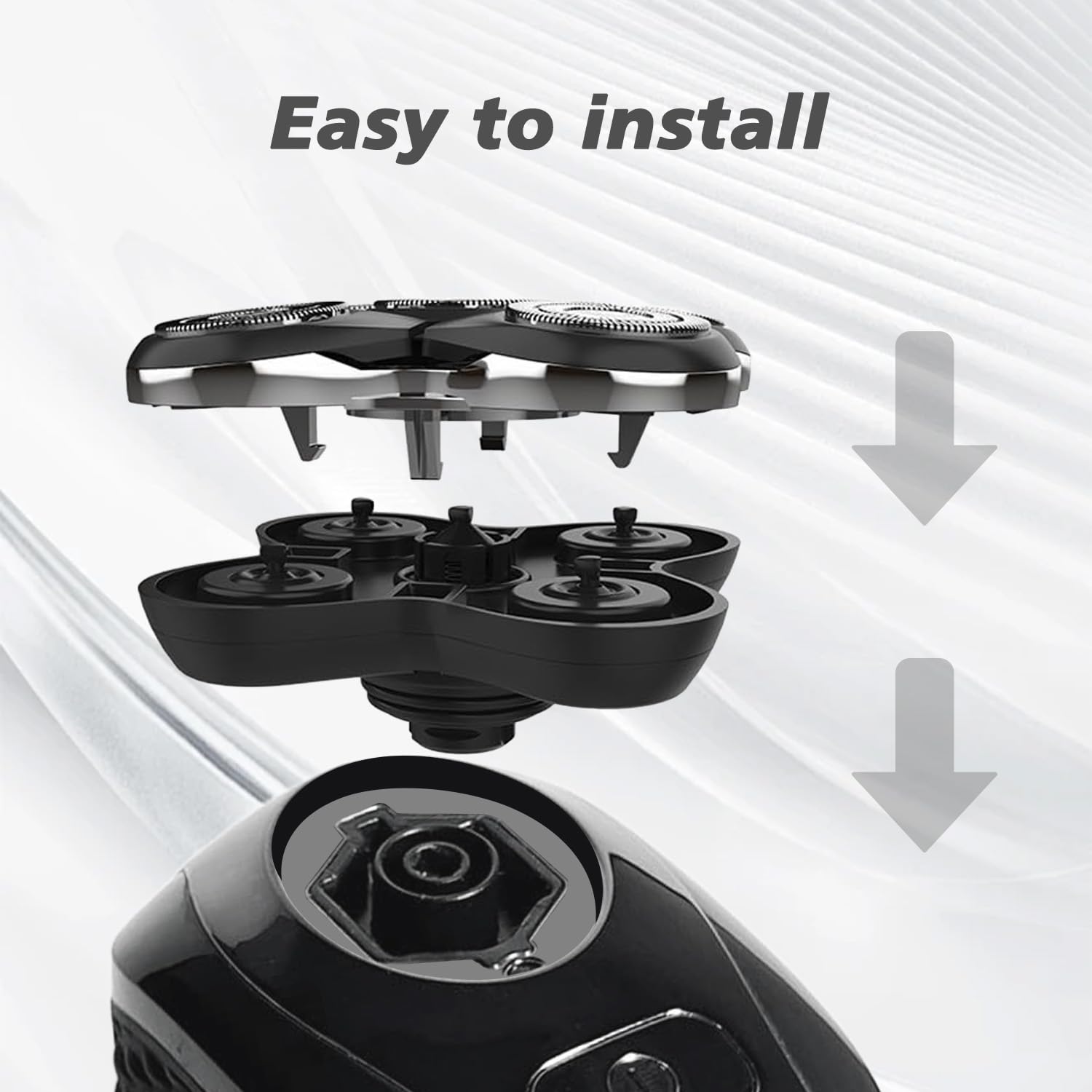 2 Pack Pro Head Shaver Replacement Blades Compatible with Remington Balder Pro Head Shaver Model XR7000, 5 Dual Track Heads for Remington Shaver, Precision Electric Shaving for Bald Men - Image 5