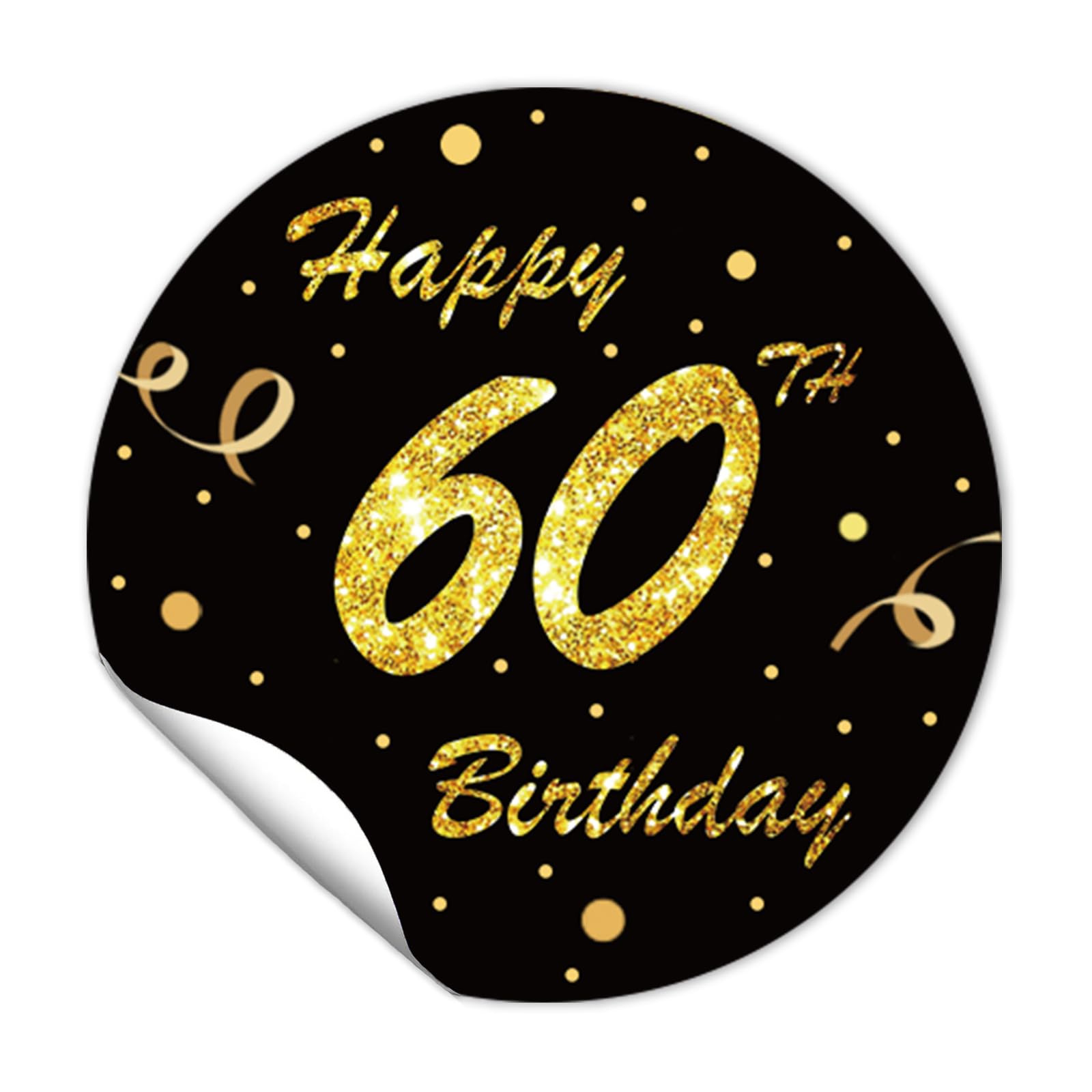 Autocollants fête 60e anniversaire pour personnaliser facilement vos souvenirs et invitations de fête
