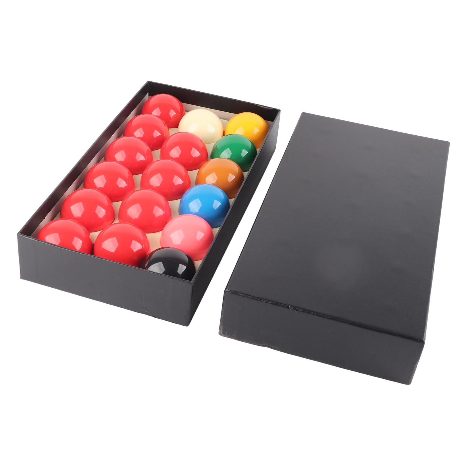 Jeu de Boules de Billard Snooker 57,2 mm 17 Pièces Résine 10 Rouges 6 Multicolores 1 Blanche