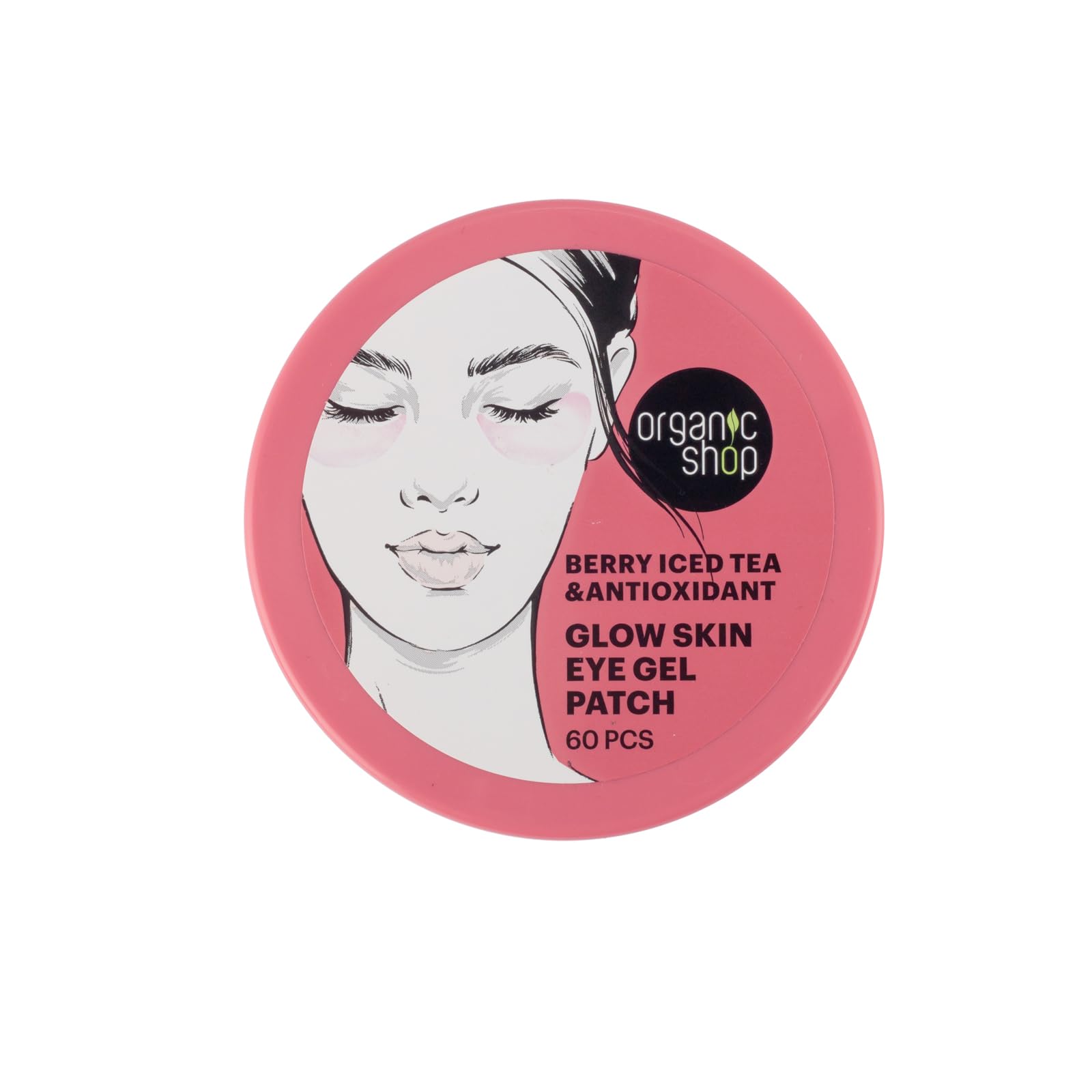 ORGANIC SHOP 94806 Berry Iced Tea Gel De Eyes Glow Skin for Adults, Designed for Hydration, Nourishment and Skin Care, 60 Units