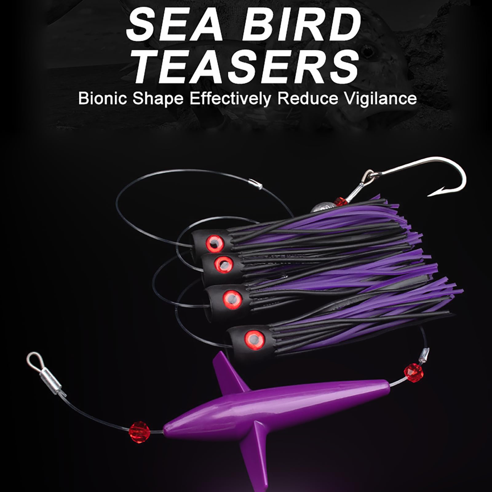 Esche da Pesca Esche Teaser per Le Esche Artificiali Pesca A Piattaforme Pesca A Traina Uccelli Esche con Gancio Facile da Usare Esche da Pesca A Pesca