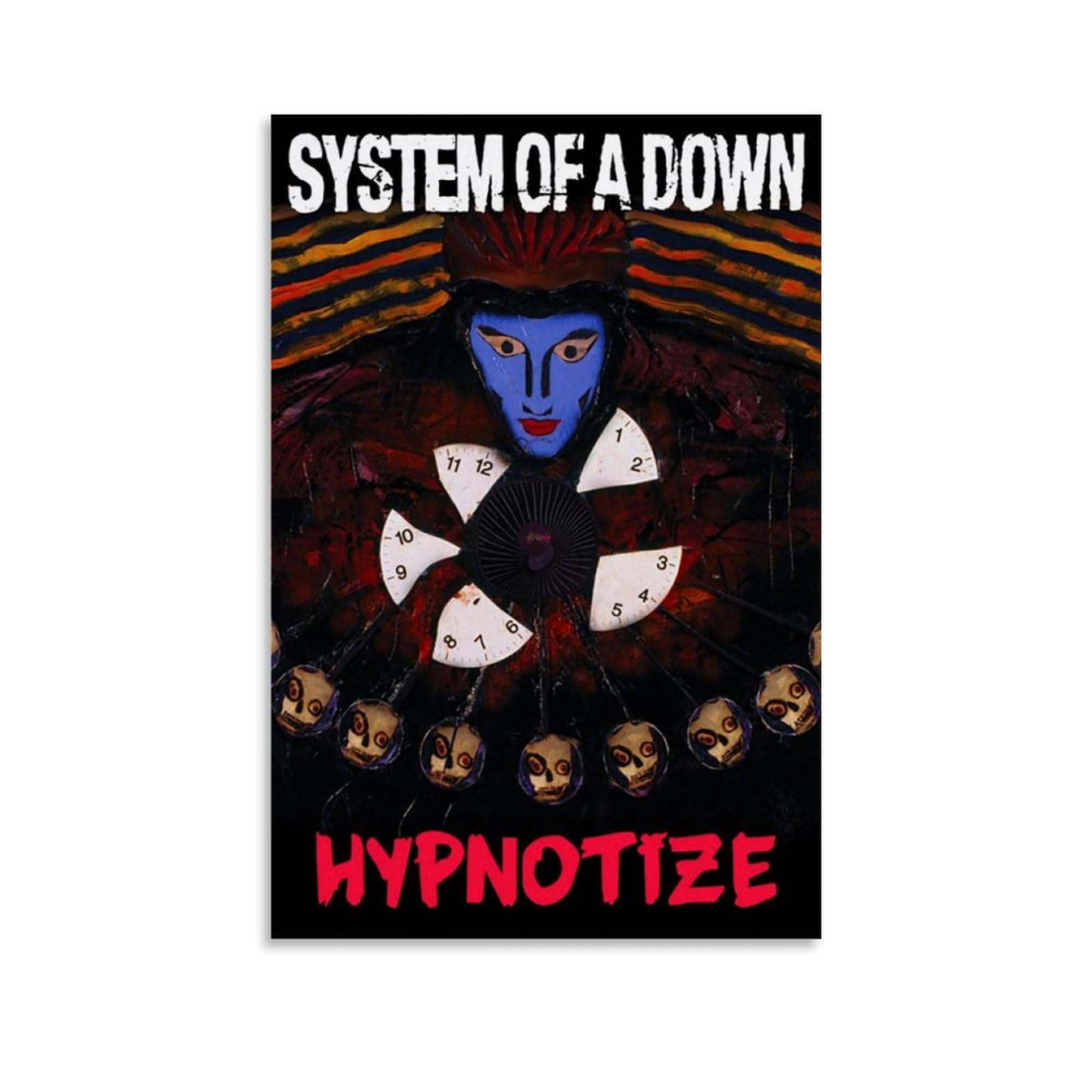 System Of A Down Hypnotize Poster Poster Music Album Cover Poster Wall Art Decor Canvas Poster for Bedroom Artistic Poster Decoration Unframe-style 12x18inch(30x45cm)