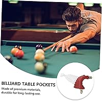 Vista 7 de 6pcs Billar Bolsillos Billar Mesa Accesorios Cuero Snooker Mesa Reemplazo Redes Bolsa Kit