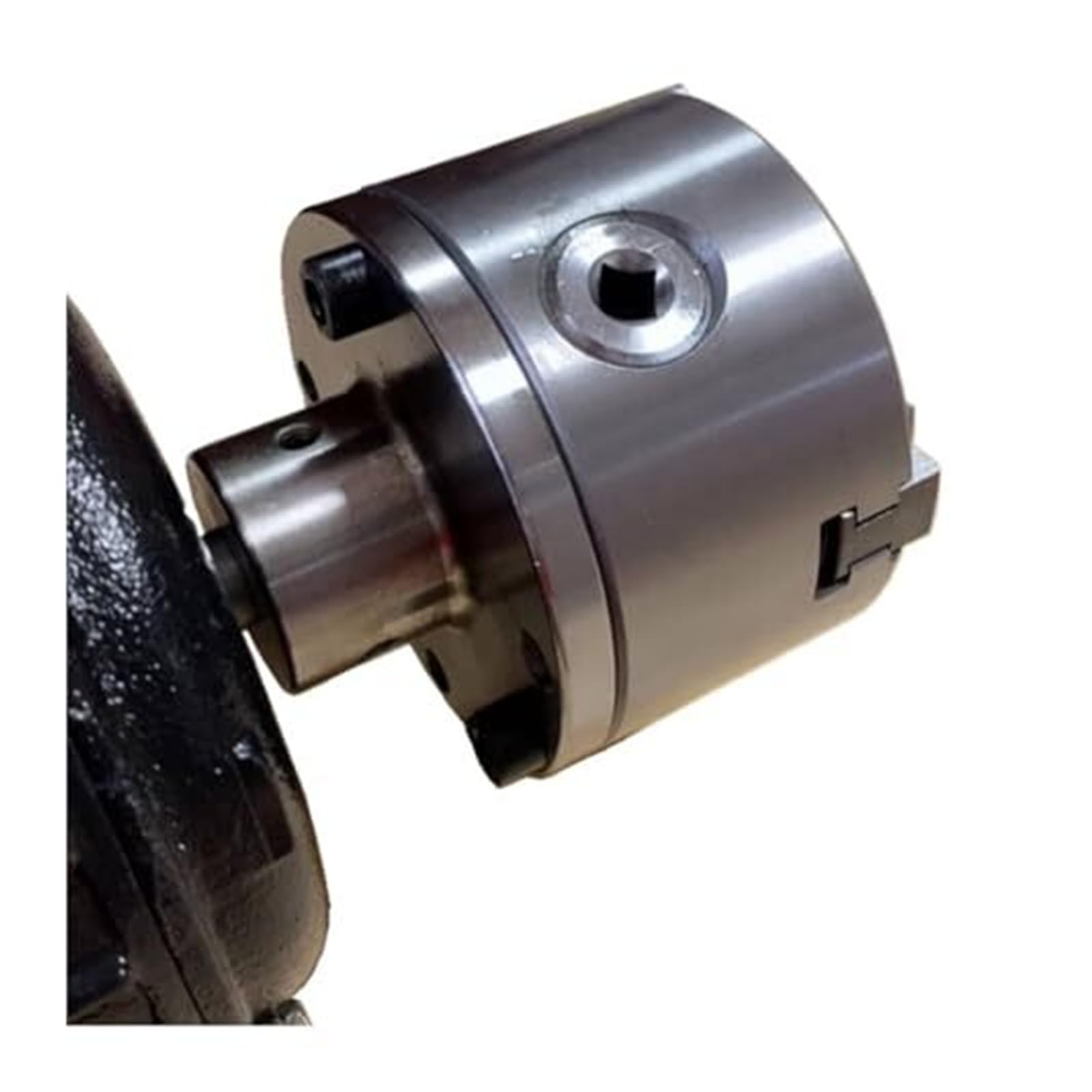 Adaptador de mandril torno for husillo motor K11 80 K12 K72, base brida for tornos (azul)(19mm)
