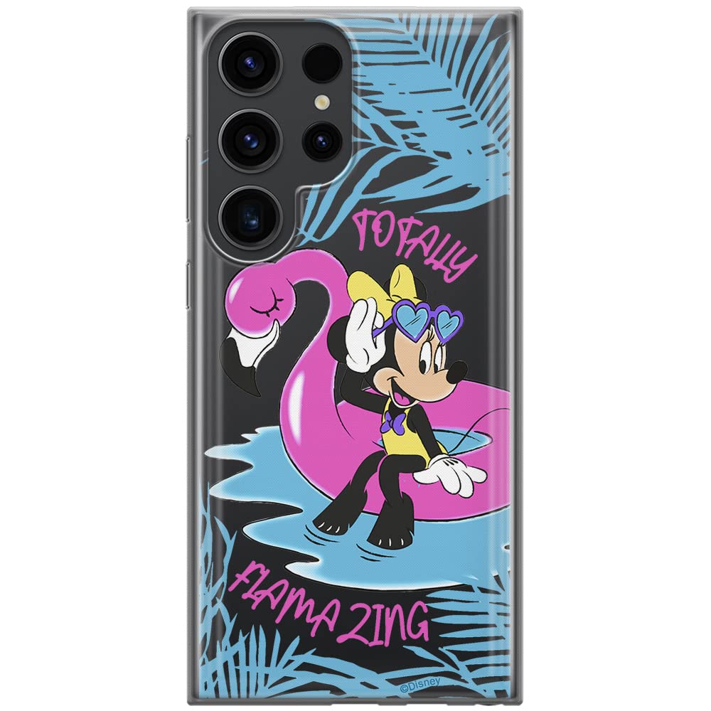 ERT GROUP mobile phone case for Samsung S23 ULTRA original and officially Licensed Disney pattern Minnie 025 optimally adapted to the shape of the mobile phone, partially transparent