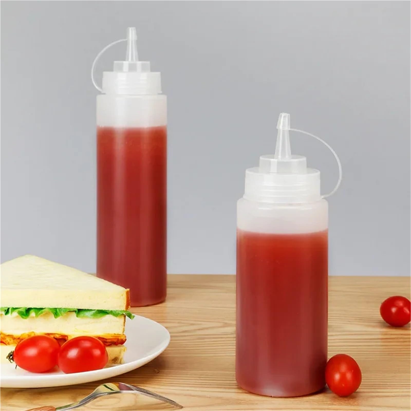 10PCS Condimento Bottiglie da spremere Bottiglia di salsa insalata Olio d'oliva Ketchup Senape Dispenser Accessori cucina Gadget per Condimenti(800ml)